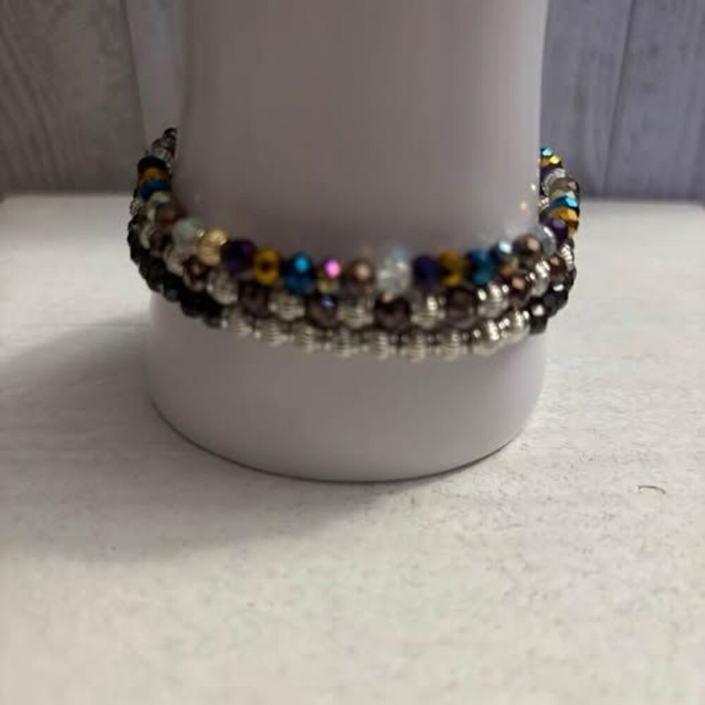 Handmade Beaded Bracelet Stack 0279